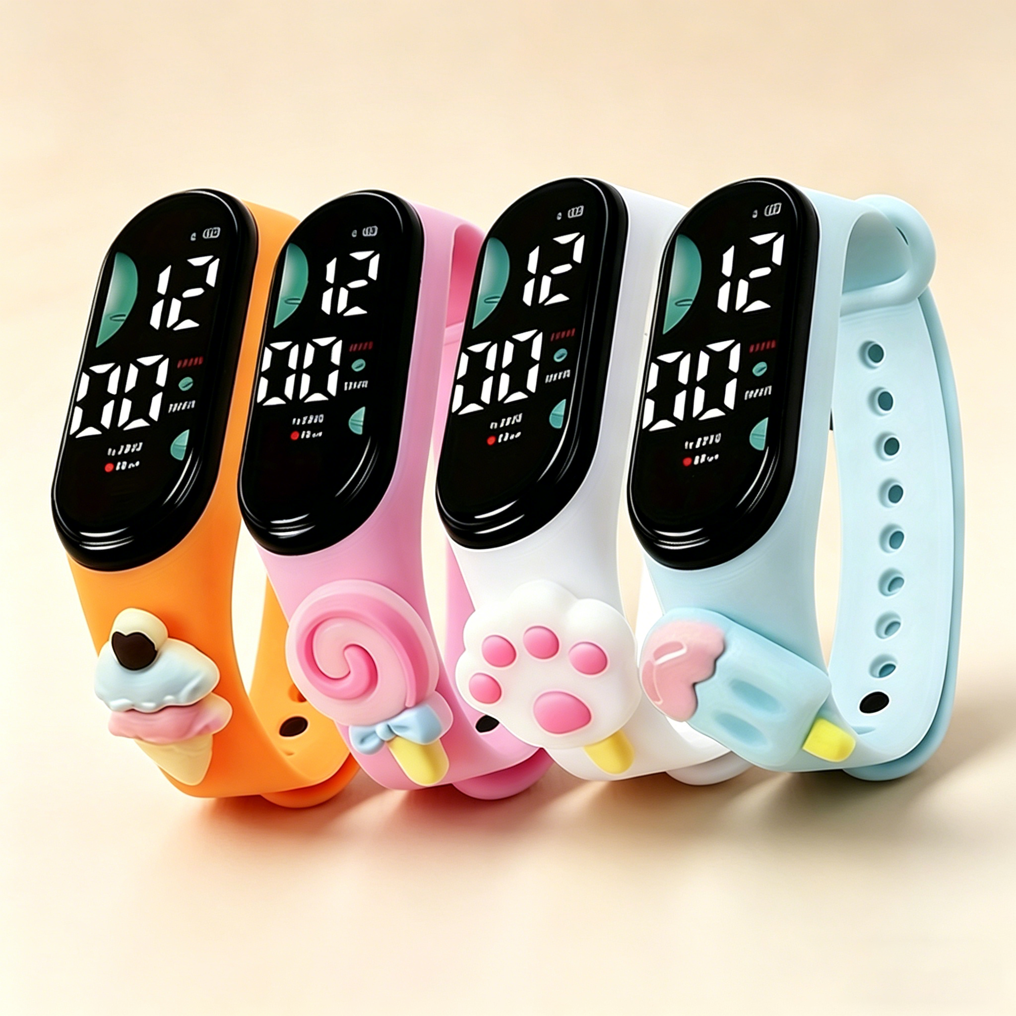 Silicone Band Women - Cute 3D Cartoon Digital Watch -