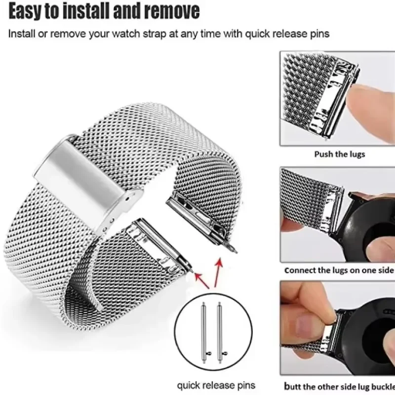 22mm 20mm Mesh Loop For Garmin - Milanese Loop Magnetic avis et prix