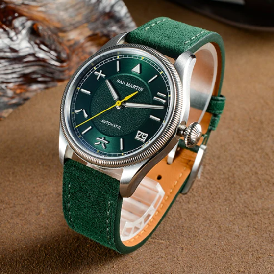 San Martin Men Automatic Watch - Leather Strap Quick Release avis et prix