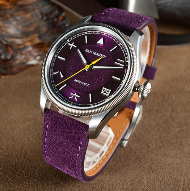 San Martin Men Automatic Watch - Leather Strap Quick Release avis et prix