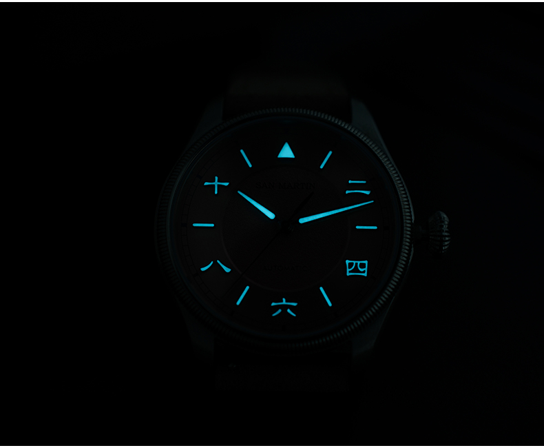 San Martin Men Automatic Watch - Leather Strap Quick Release avis et prix