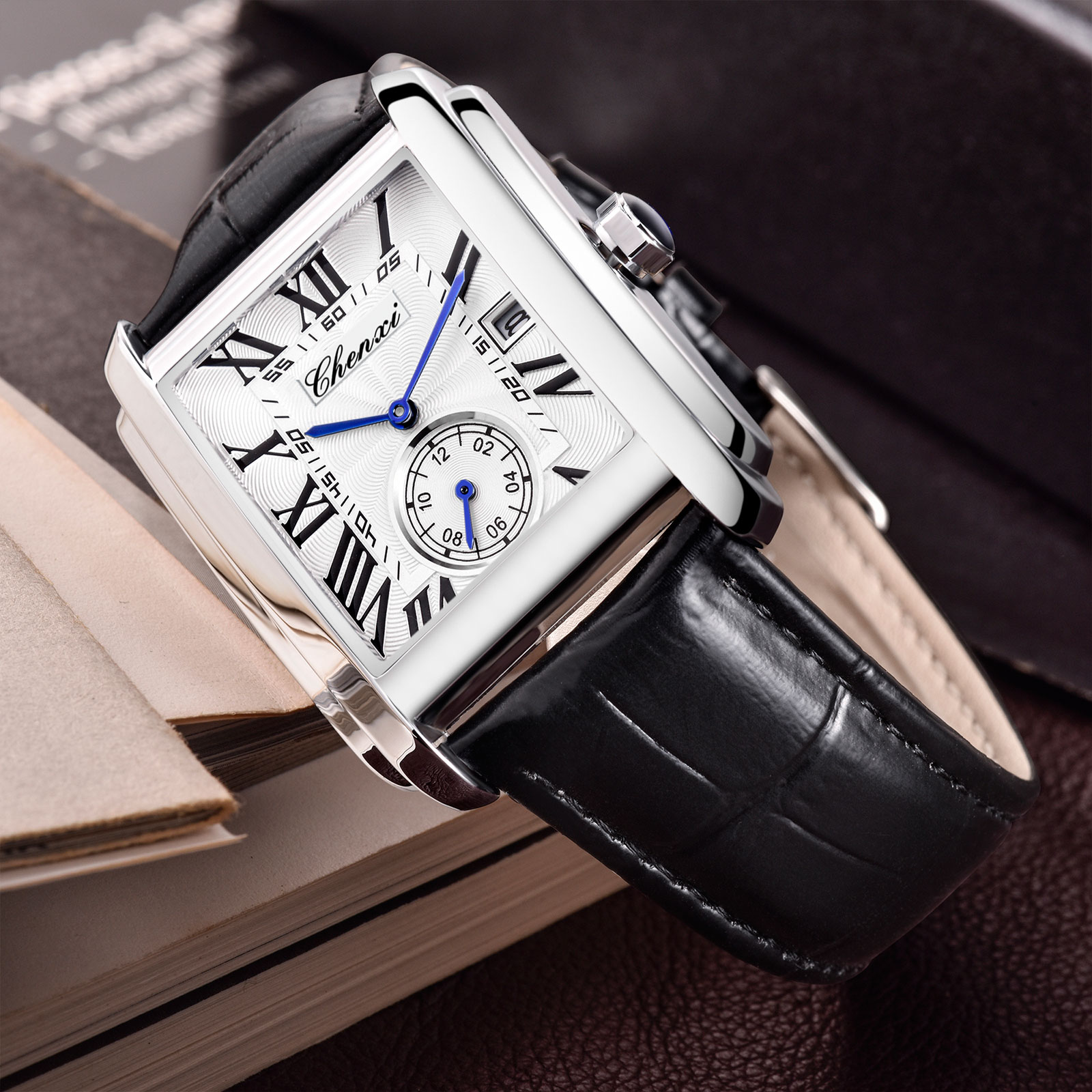 Chenxi 8216 New Fashion Boy Cl - Leather Watch Band Men avis et prix