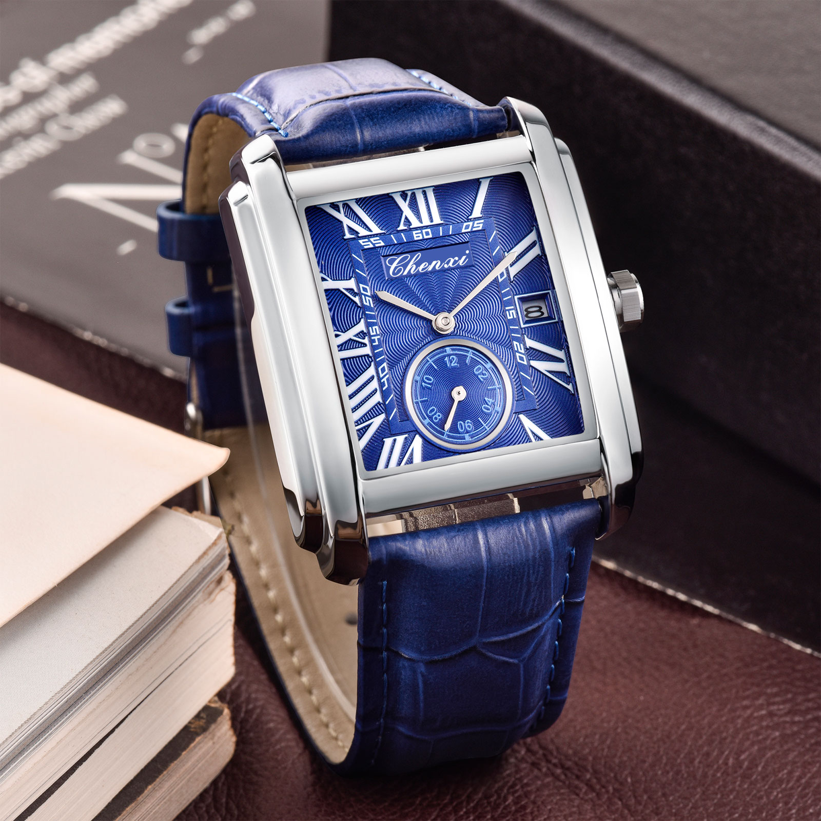 Chenxi 8216 New Fashion Boy Cl - Leather Watch Band Men avis et prix