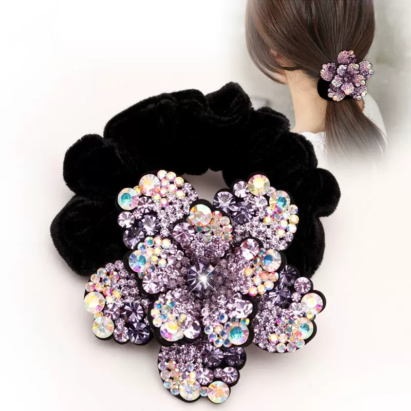 Women Rhinestone Scrunchies Ve - Silicone Band Women avis et prix
