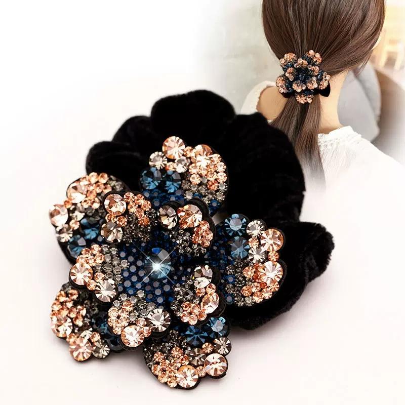 Women Rhinestone Scrunchies Ve - Silicone Band Women avis et prix