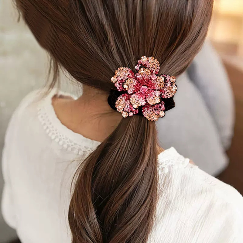 Women Rhinestone Scrunchies Ve - Silicone Band Women avis et prix