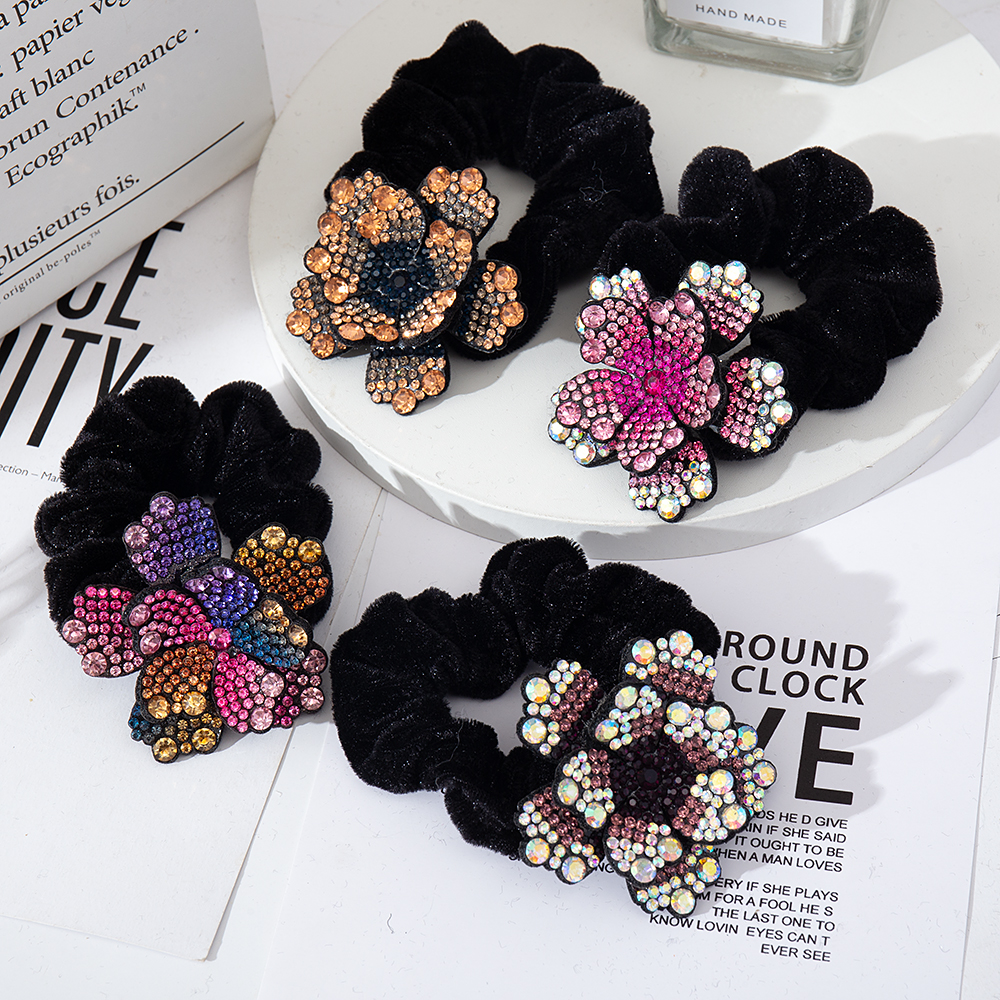 Women Rhinestone Scrunchies Ve - Silicone Band Women avis et prix