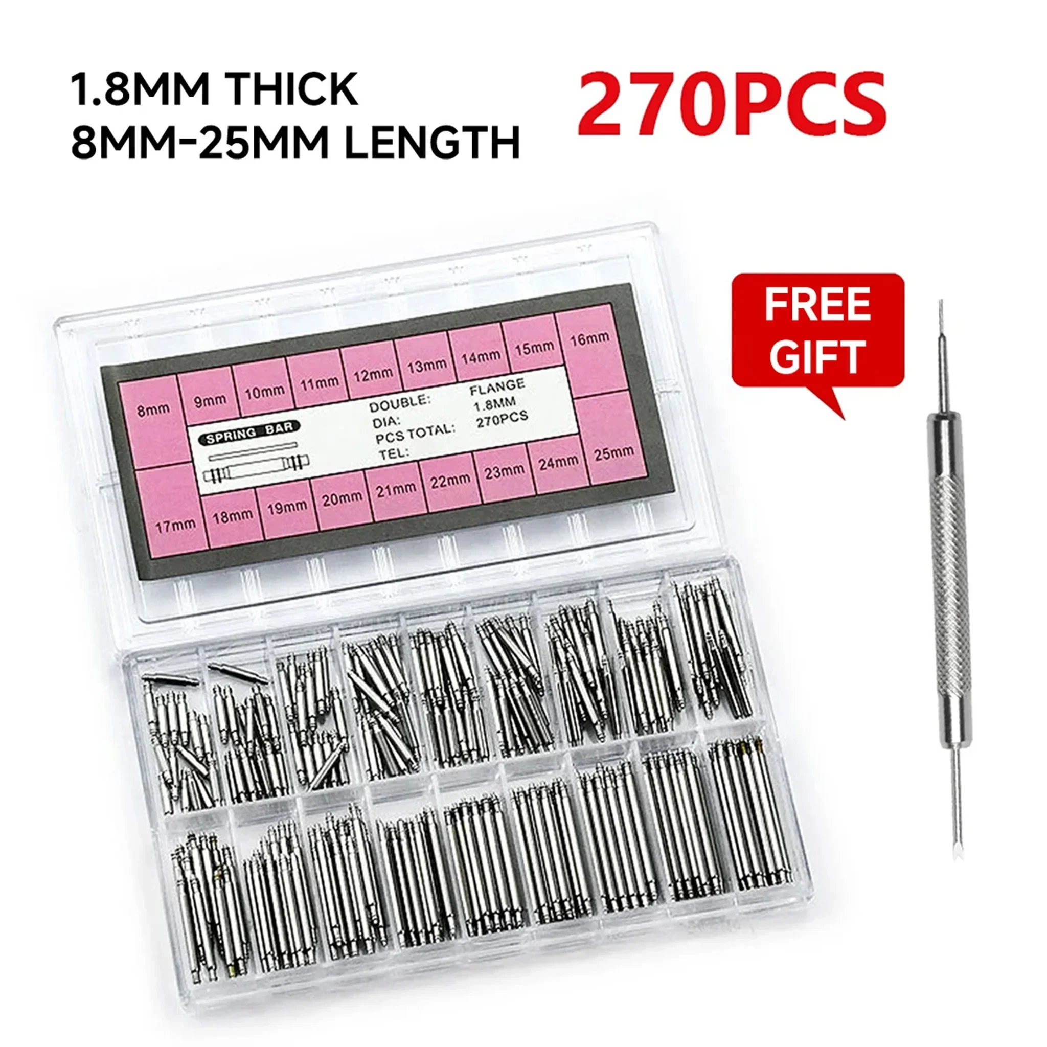 270pcs/set Strainless Steel Sp - Spring Bar Tool Set avis et prix