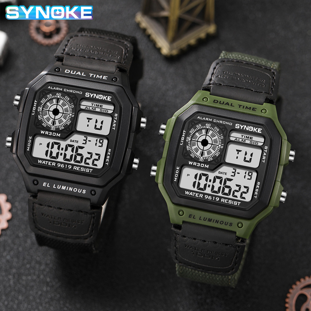 Synoke Outdoor Military Digita - Canvas Strap Watch avis et prix