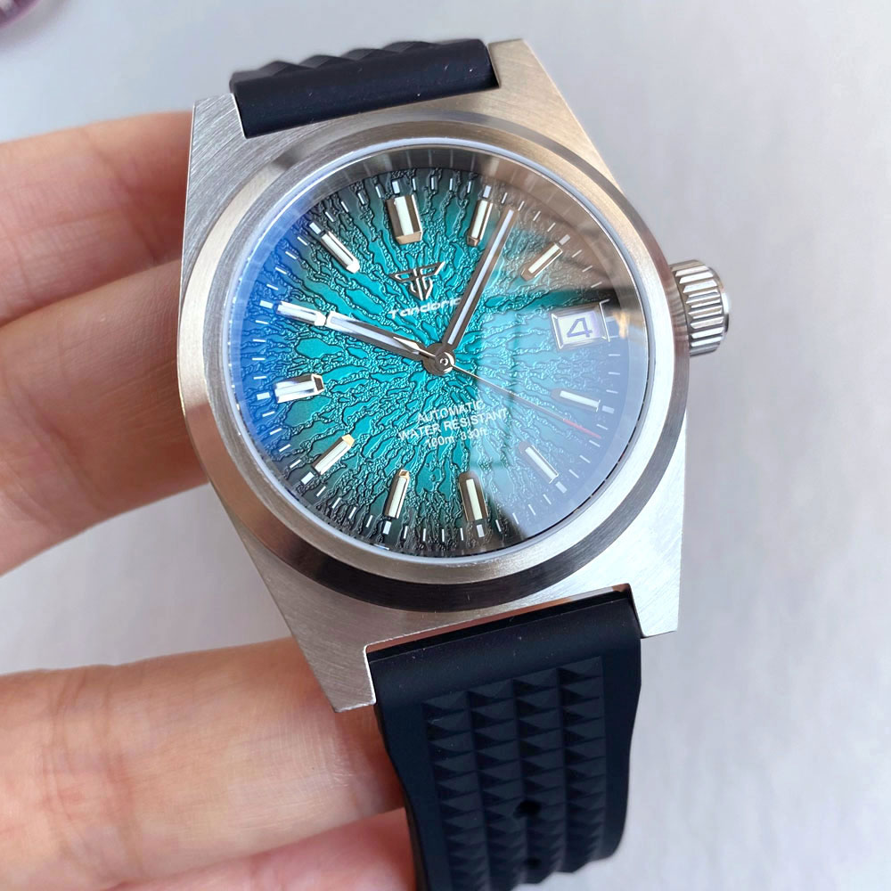 New 38mm Mechanical Watch Men  - Rubber Strap Diver avis et prix