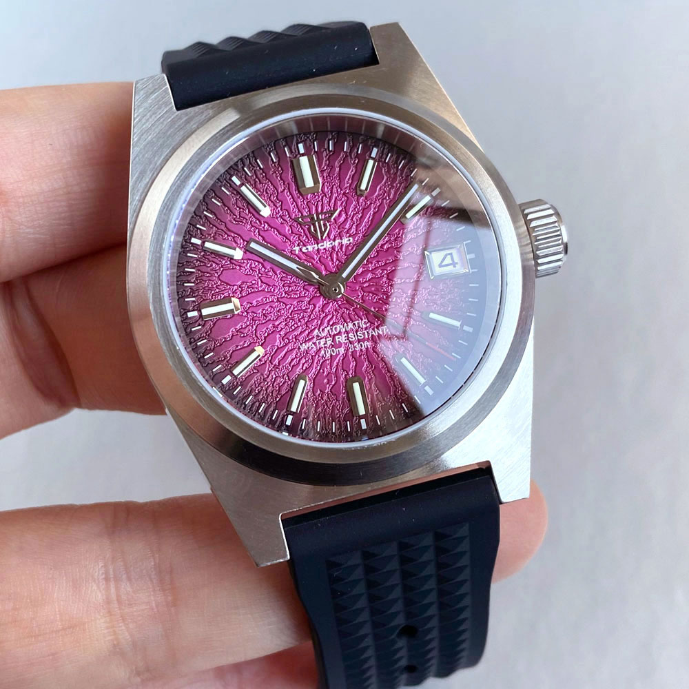 New 38mm Mechanical Watch Men  - Rubber Strap Diver avis et prix