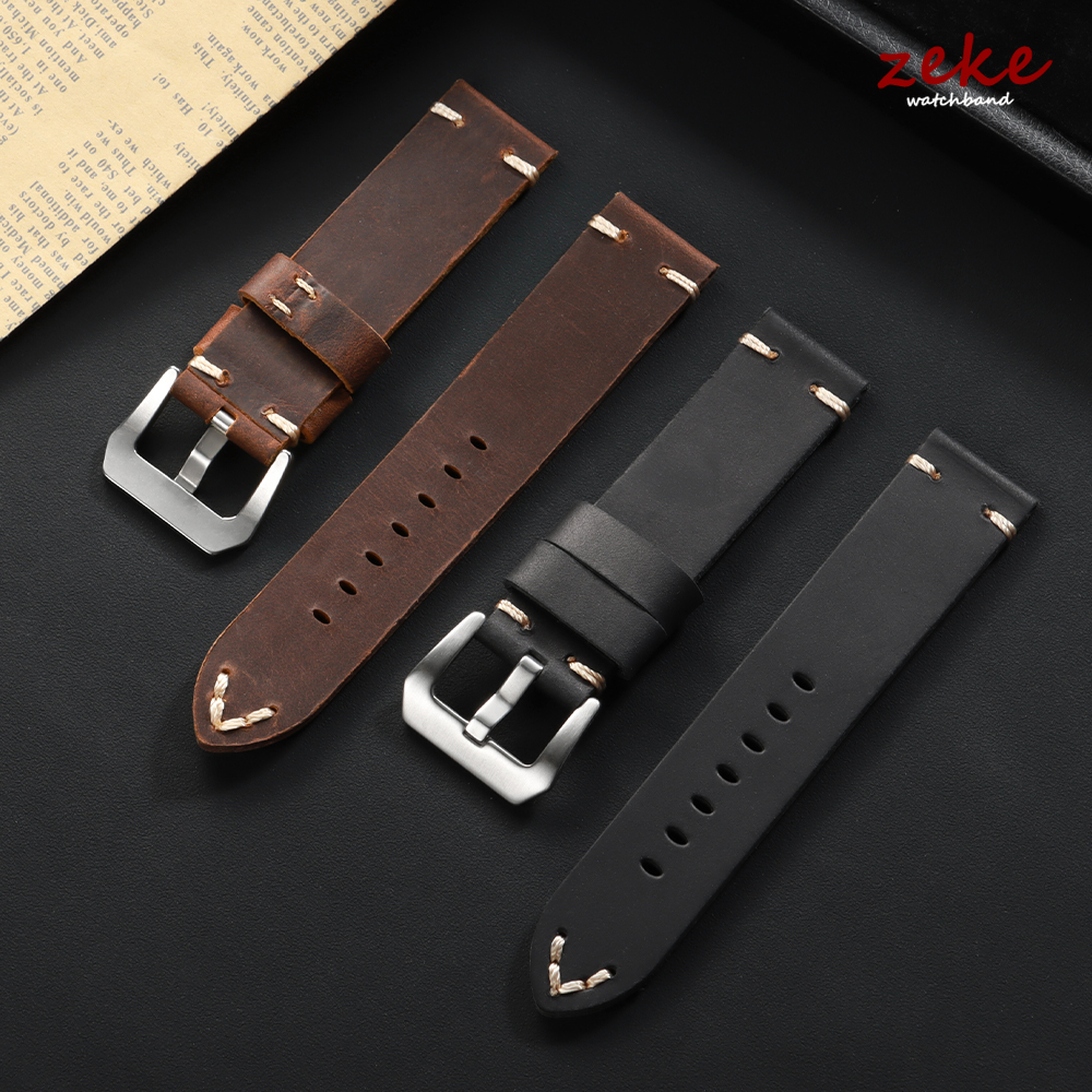 Handmade Stitching Cowhide Wat - Rubber Strap Diver avis et prix