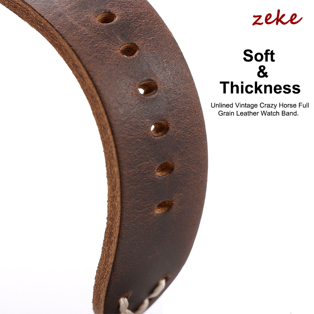 Handmade Stitching Cowhide Wat - Rubber Strap Diver avis et prix