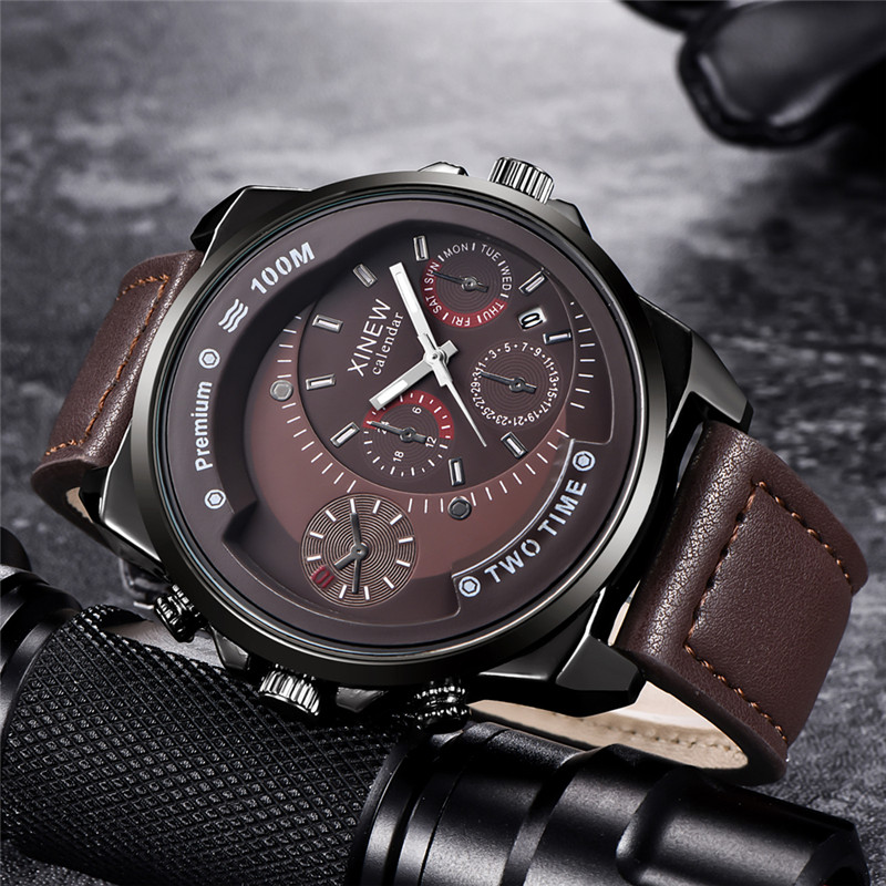 Original XINEW Brand Men Watch - Leather Watch Band Men avis et prix