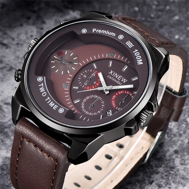 Original XINEW Brand Men Watch - Leather Watch Band Men avis et prix