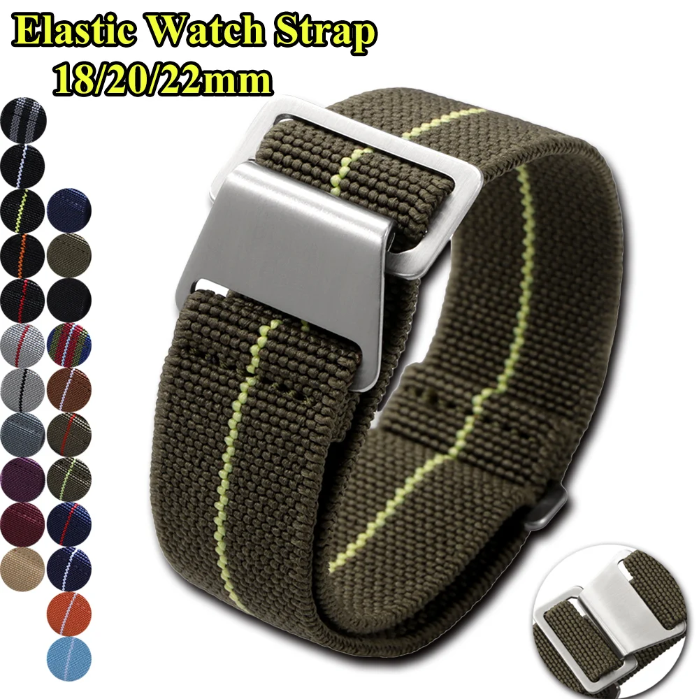 Elastic Watch Strap 18mm 20mm  - Parachute Strap Elastic avis et prix