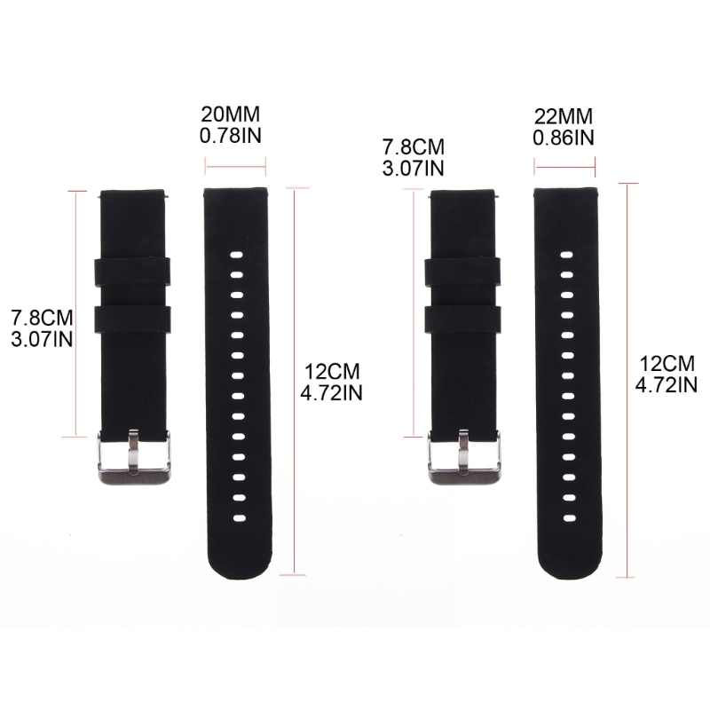 Silicone Strap 20/22mm Soft Qu - Silicone Watch Band 22Mm avis et prix