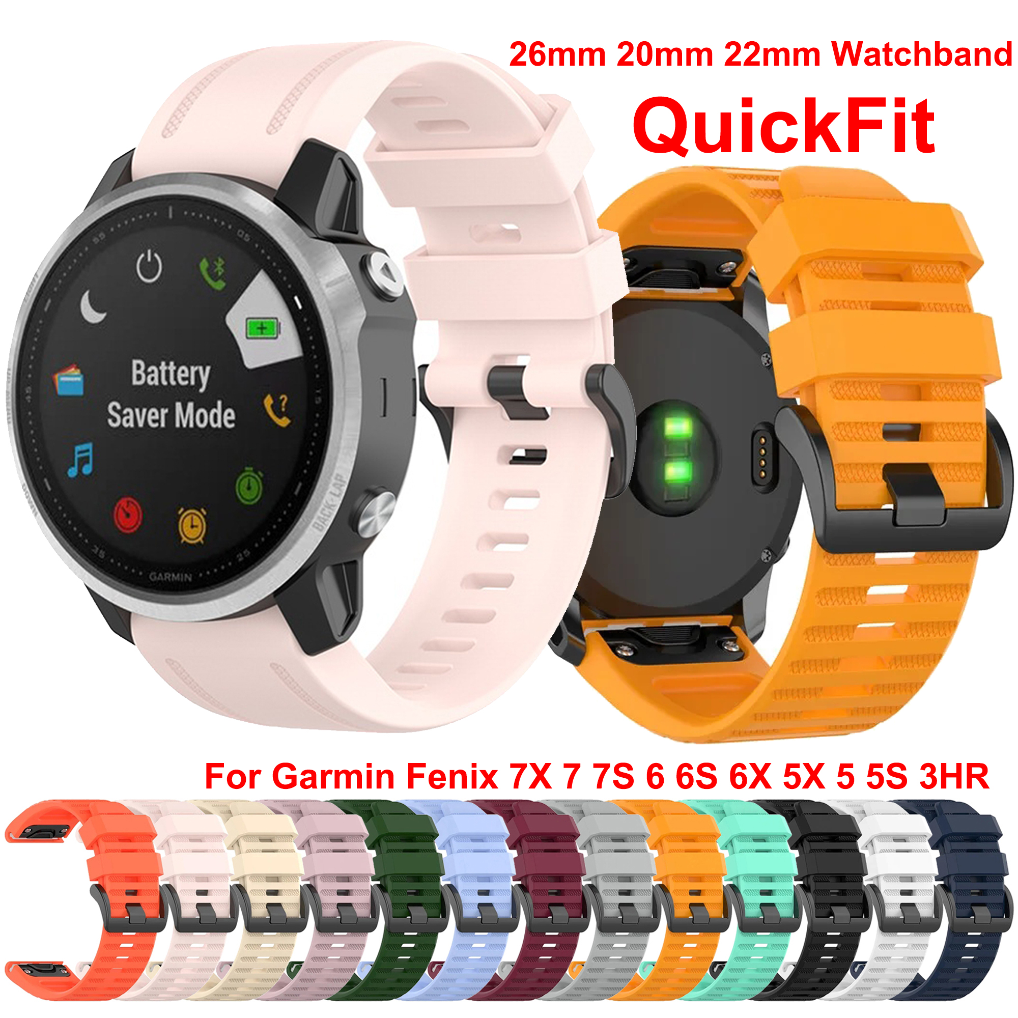Watch Bands For Garmin Fenix 8 - Silicone Watch Band 22Mm avis et prix