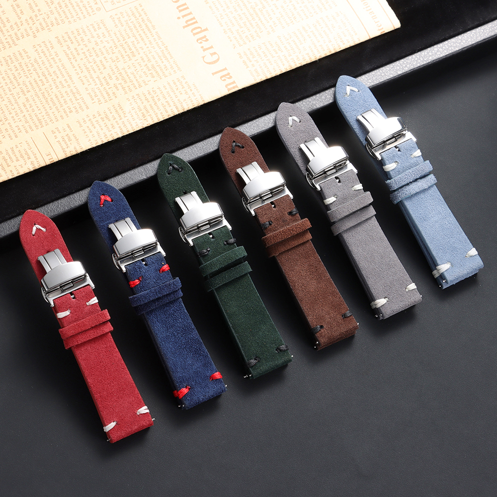 Suede Leather Watch Strap 18mm - Suede Strap Watch avis et prix
