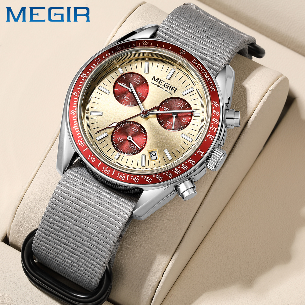 MEGIR New Luxury Men's Watches - Canvas Strap Watch avis et prix