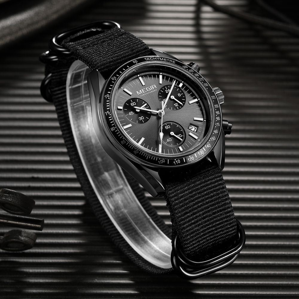 MEGIR New Luxury Men's Watches - Canvas Strap Watch avis et prix