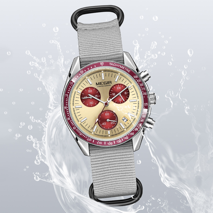 MEGIR New Luxury Men's Watches - Canvas Strap Watch avis et prix