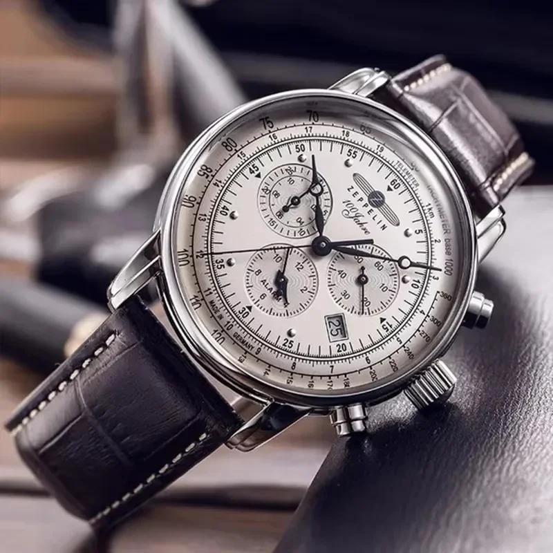 Zeppelin Airship Automatic Dat - Leather Watch Band Men avis et prix