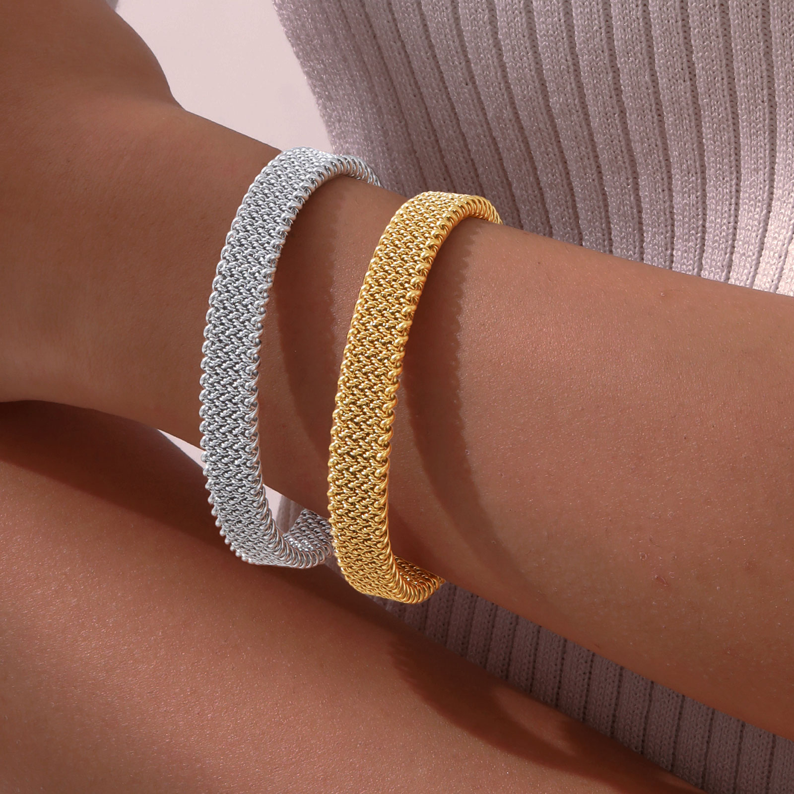 10mm Braided Stretch Strap Ope - Mesh Strap Metal avis et prix