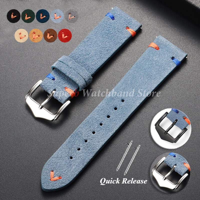 Suede Leather Watch Strap 18mm - Suede Strap Watch avis et prix