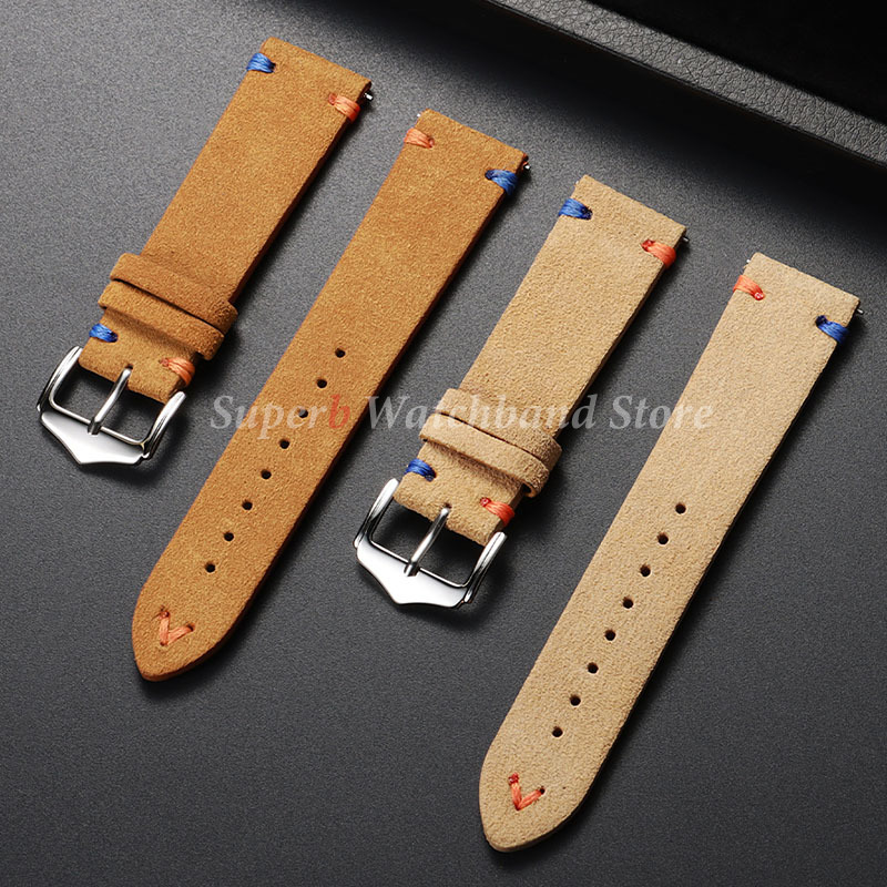 Suede Leather Watch Strap 18mm - Suede Strap Watch avis et prix