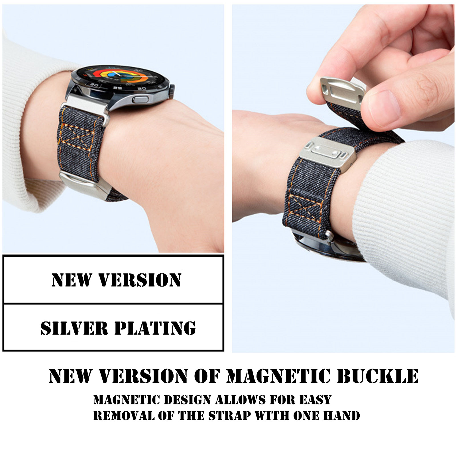 Magnetic Bands for Amazfit Fal - Canvas Strap Watch avis et prix