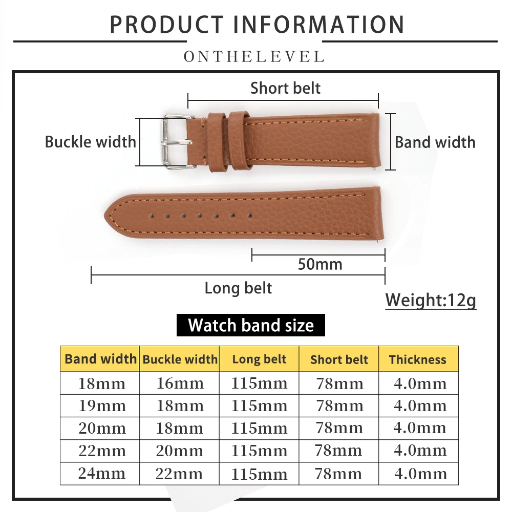 Universal Genuine Leather Watc - Leather Strap Quick Release avis et prix