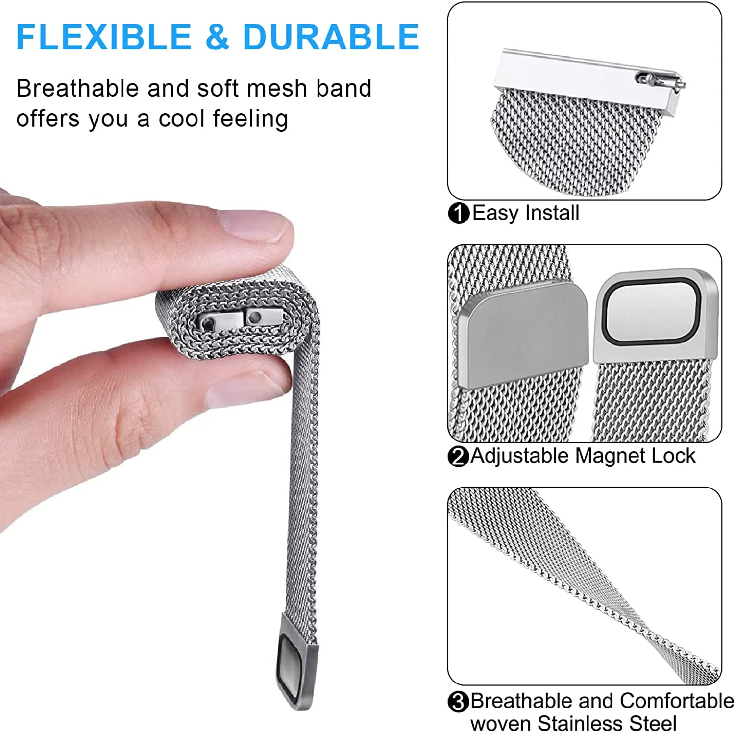 20mm 22mm Milanese Loop Strap  - Milanese Loop Magnetic avis et prix