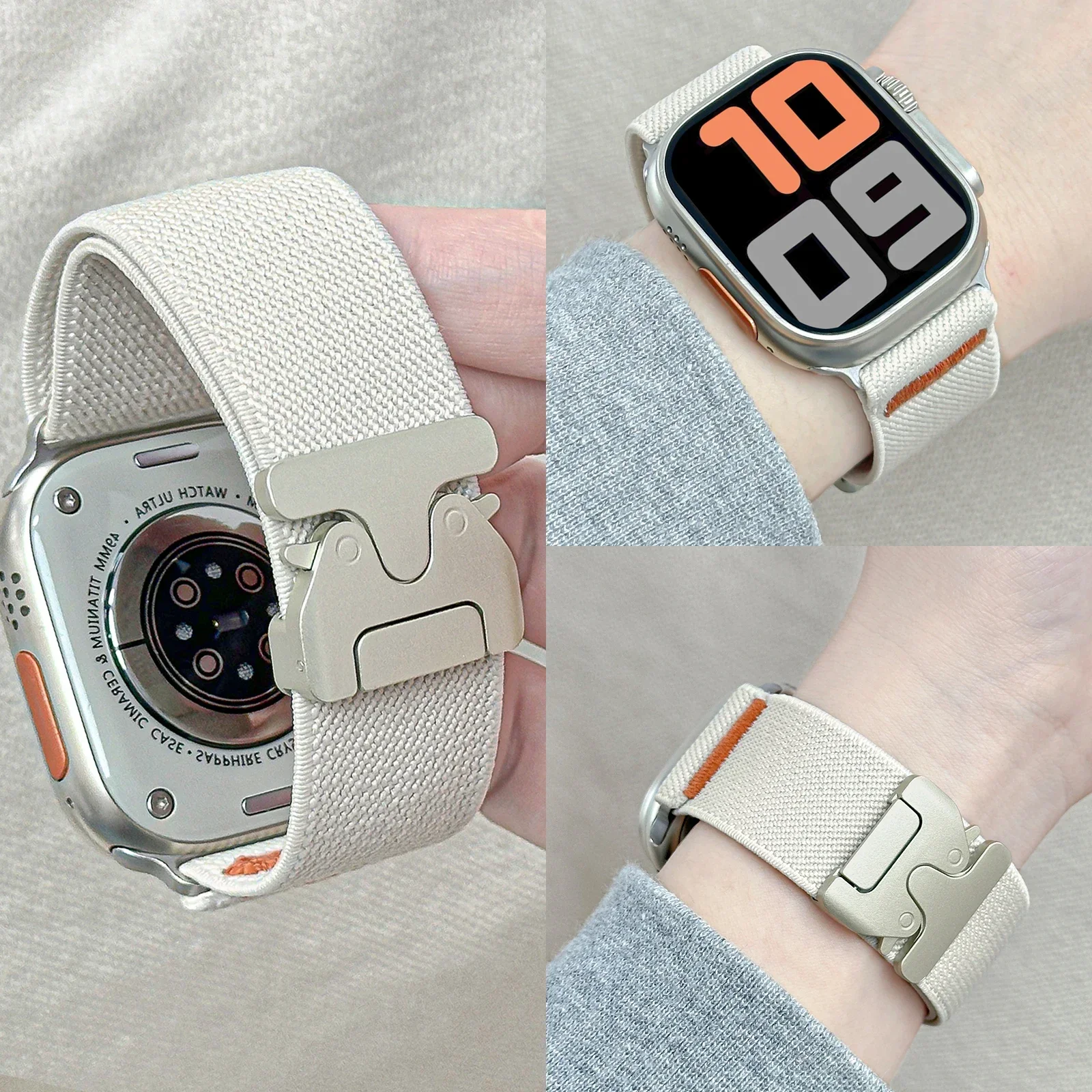 Nylon Strap for Apple Watch ba - Parachute Strap Elastic avis et prix