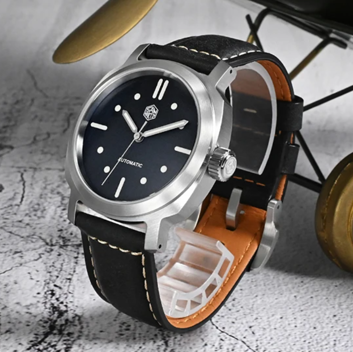 San Martin Mens Pilot Watches  - Leather Strap Quick Release avis et prix