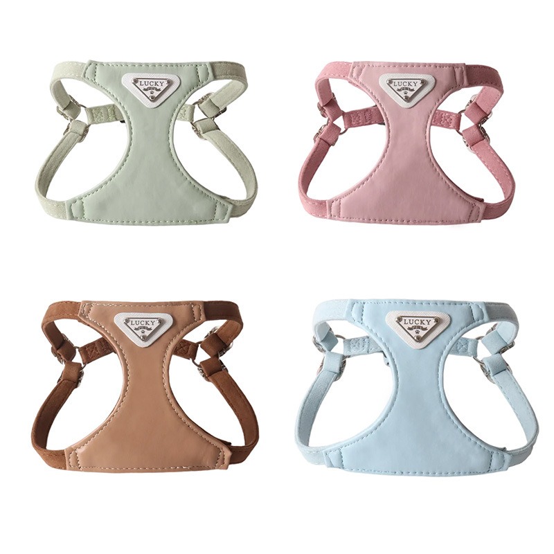 Macaron Chest Harness PU Vest  - Leather Strap Quick Release avis et prix
