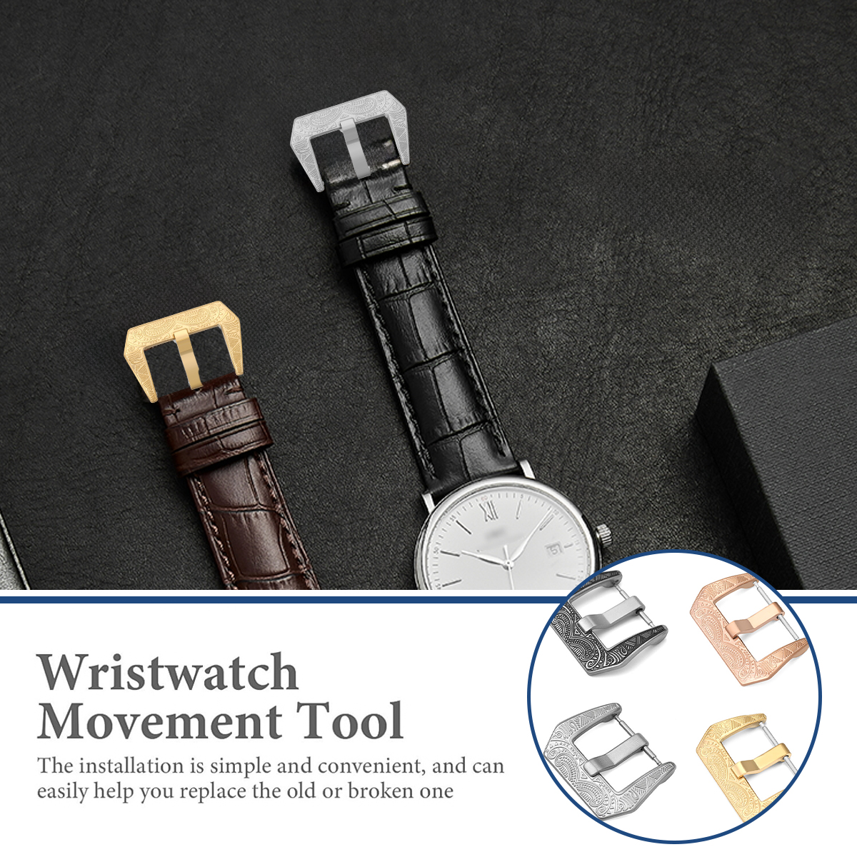 18mm 20mm 22mm Vintage Metal W - Leather Watch Band Men avis et prix