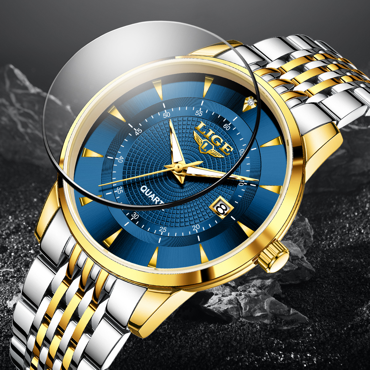 LIGE New 2025 Luxury Man Watch - Stainless Bracelet Diver avis et prix