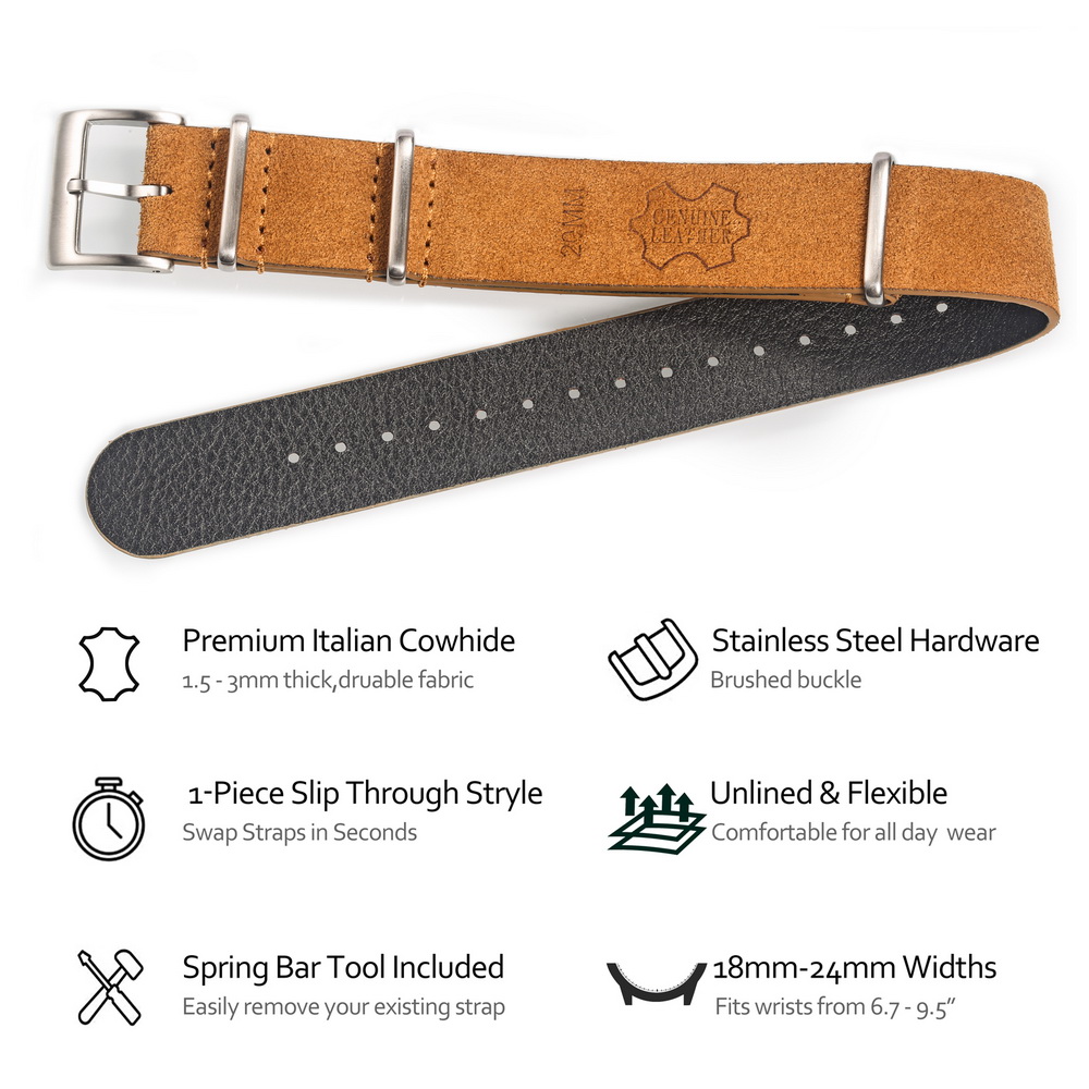 HEMSUT Genuine Leather Watch B - Tropic Strap Vintage avis et prix