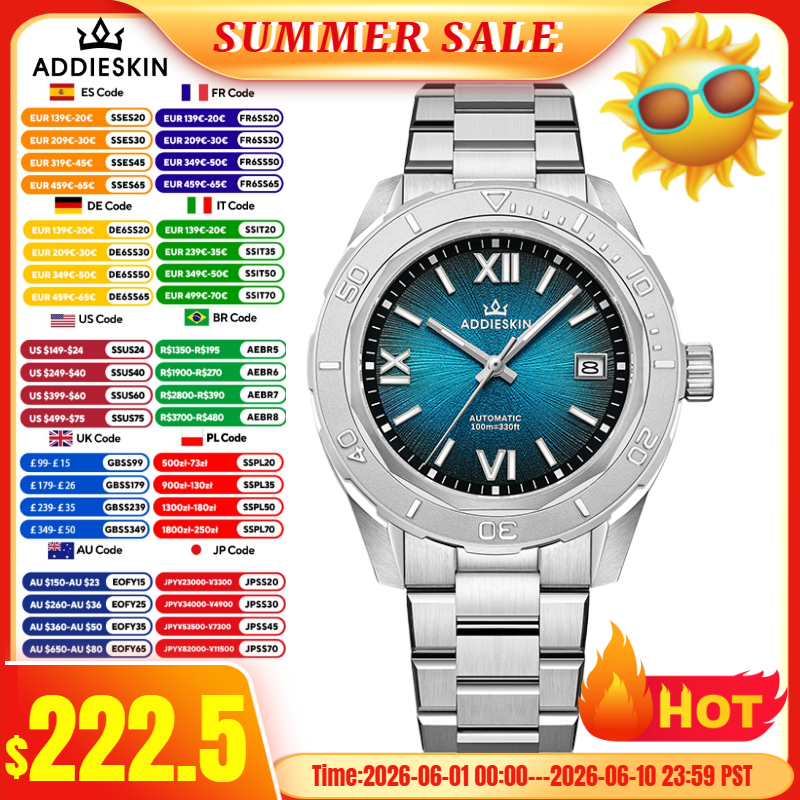 AddiesKin reloj hombre K002 Wa - Stainless Bracelet Diver avis et prix