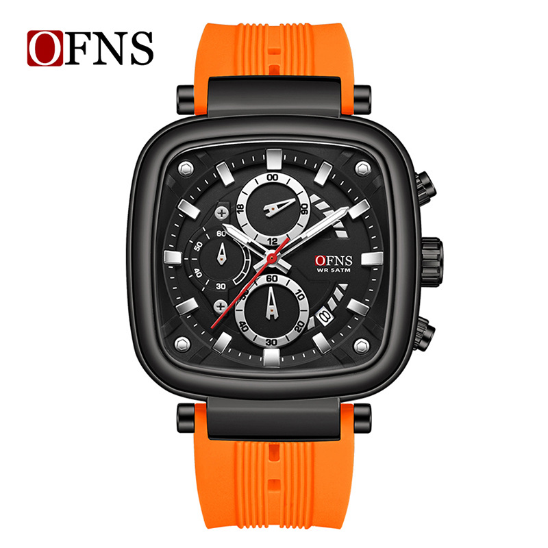 OFNS square waterproof sports  - Rubber Strap Diver avis et prix