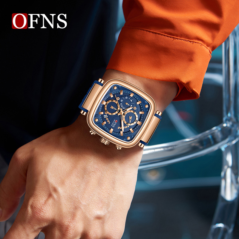 OFNS square waterproof sports  - Rubber Strap Diver avis et prix