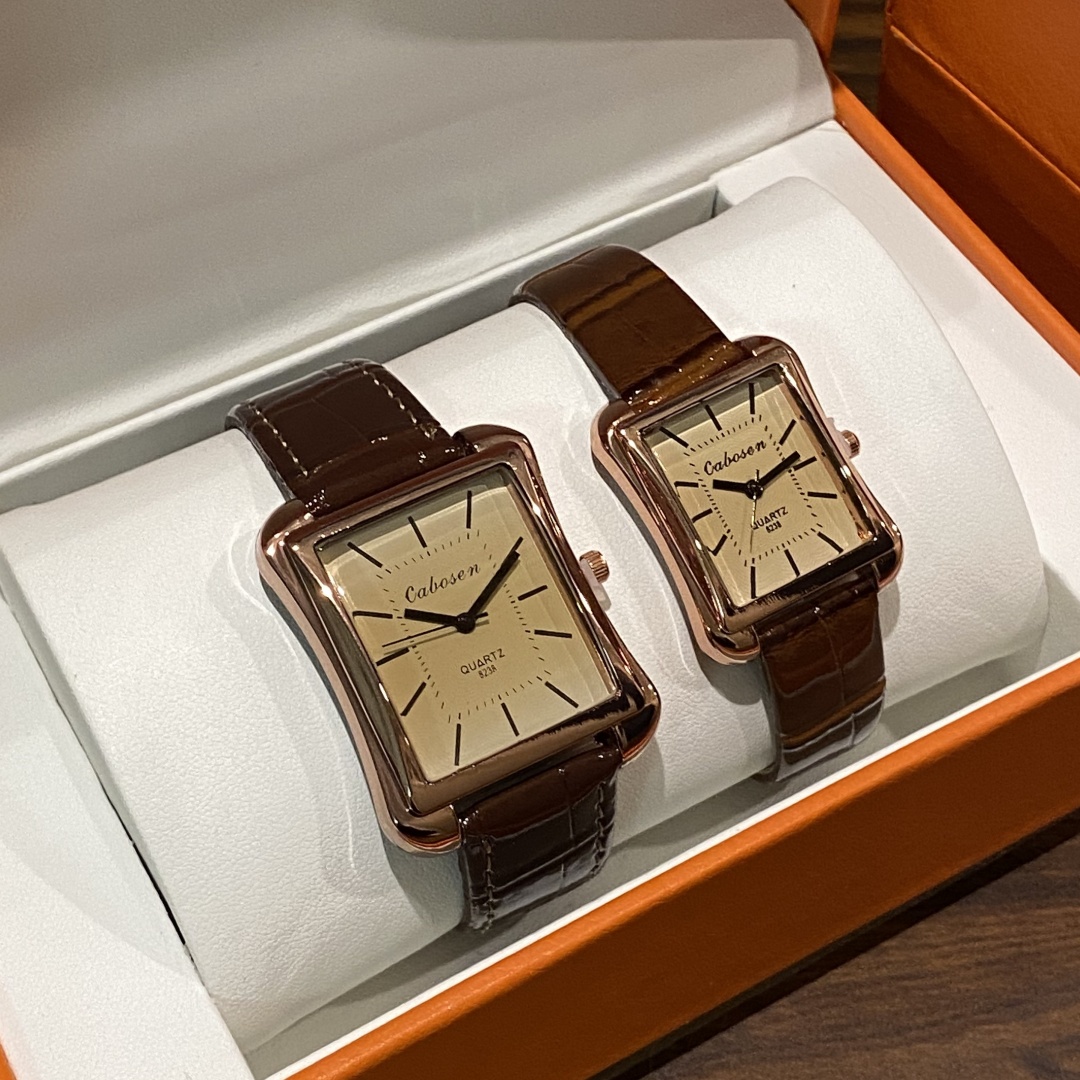 Couple Watch Quartz Movement B - Leather Watch Band Men avis et prix