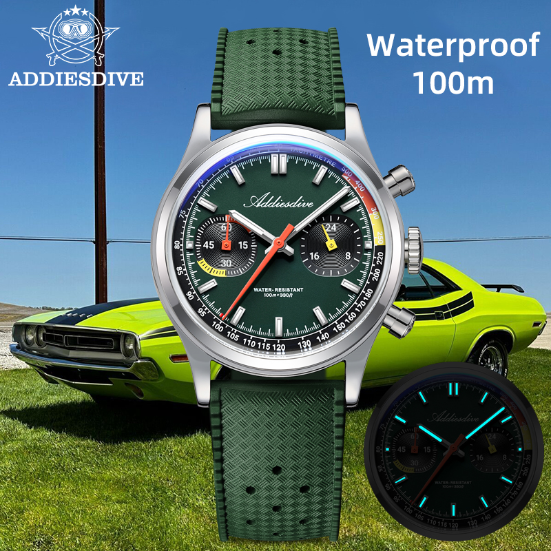 ADDIESDIVE Chronograph VK64 Wa - Rubber Strap Diver avis et prix