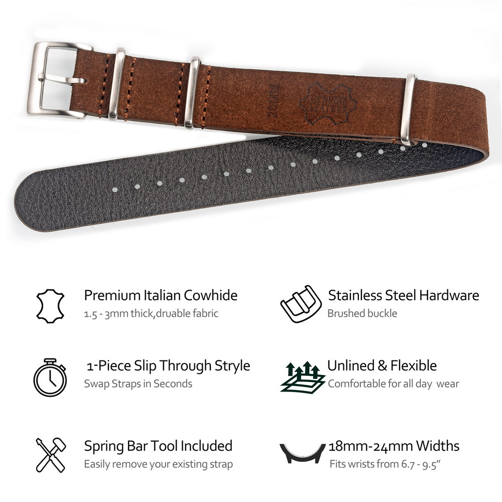 HEMSUT Genuine Leather Watch B - Tropic Strap Vintage avis et prix