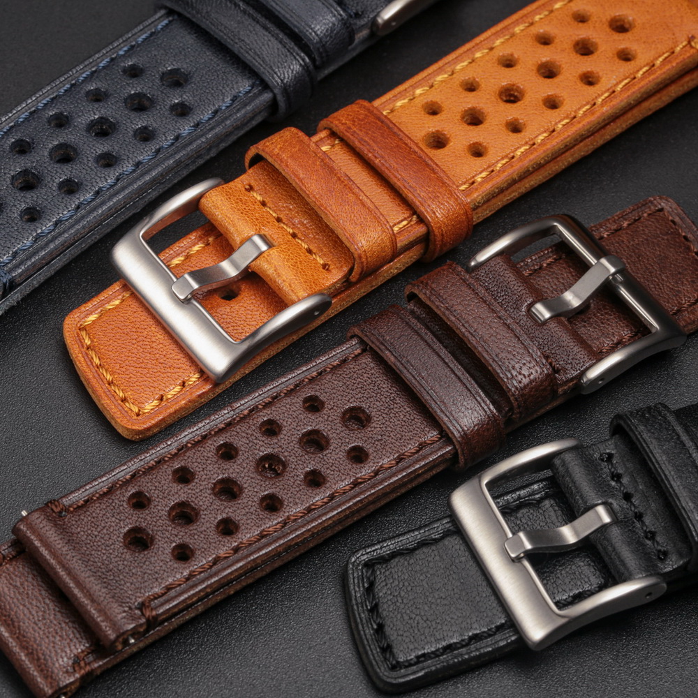 Hemsut Genuine Leather Watch B - Leather Strap Quick Release avis et prix