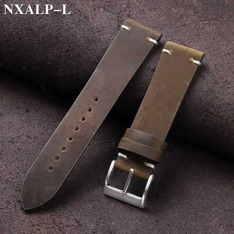 Vintage Oil Wax Leather Watch  - Nato Strap Nylon avis et prix