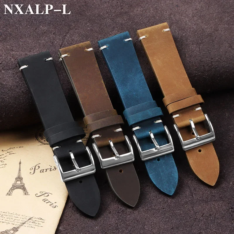 Vintage Oil Wax Leather Watch  - Nato Strap Nylon avis et prix