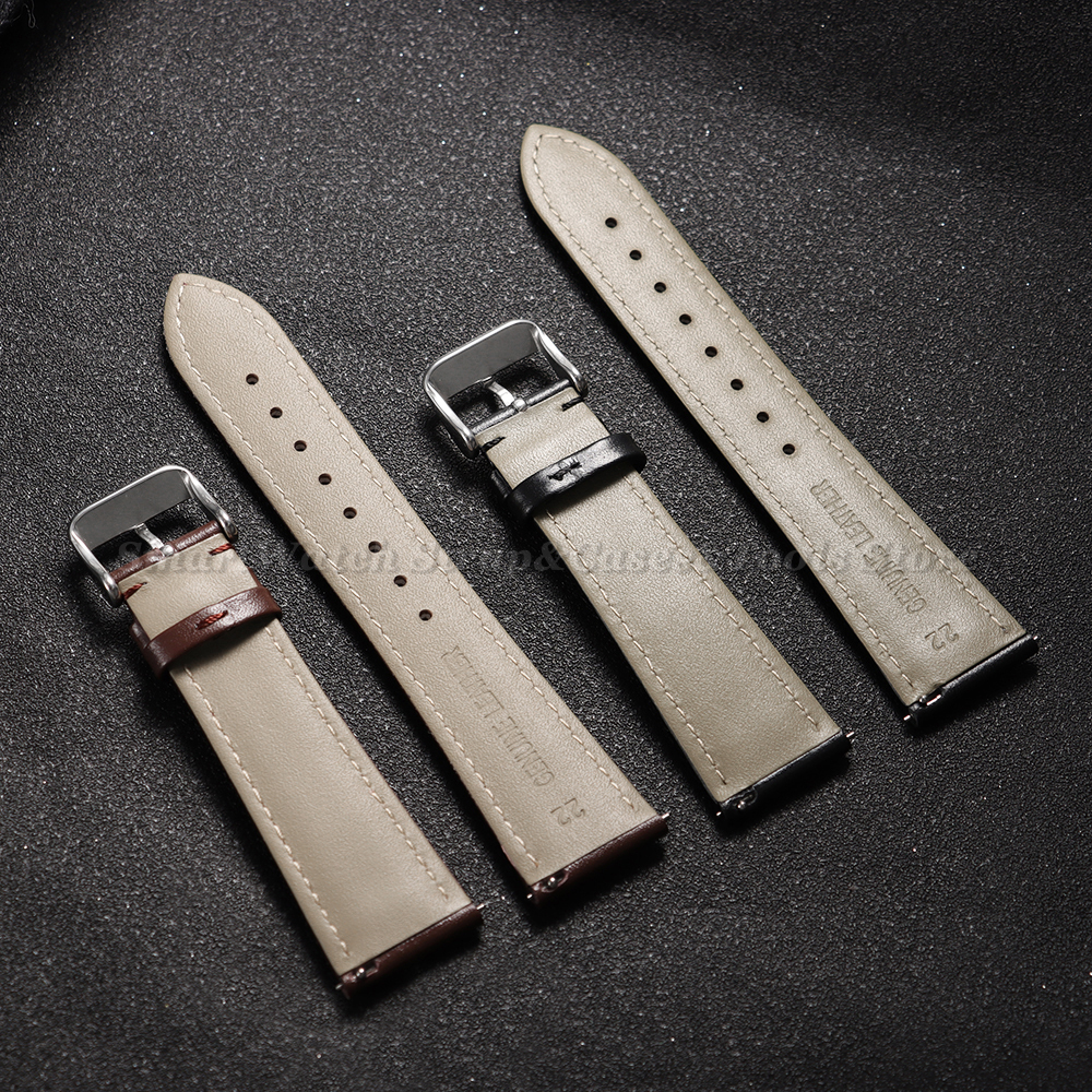 Genuine Leather Wristwatch Ban - Leather Strap Quick Release avis et prix