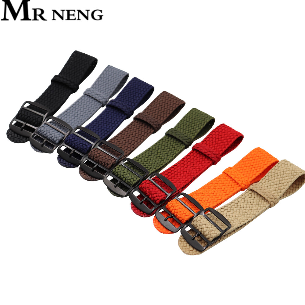 18mm 20mm 22mm Solid color For - Perlon Strap Woven avis et prix